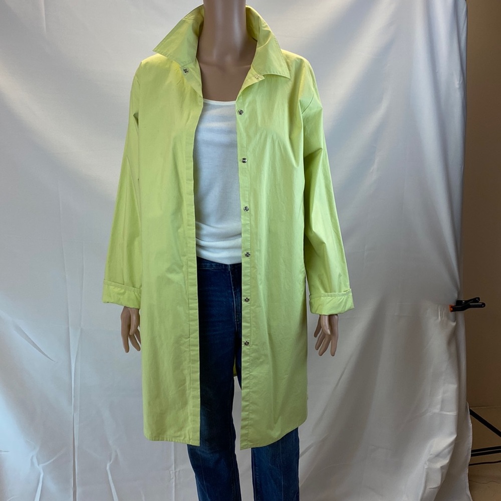 NWT Eileen Fisher Wind Jacket SZ S lined 100% Cotton Color is Lemong Laginlook